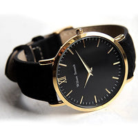 William Strouch Watch - CLASSIC BLACK+ GOLD STRAP