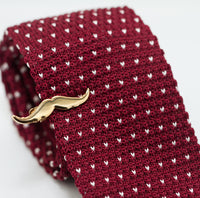 Tie Bar - GOLD MUSTACHE TIE CLIP