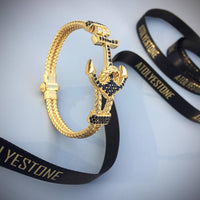 Atolyestone Bracelet - 18K YELLOW GOLD ANCHOR BANGLE