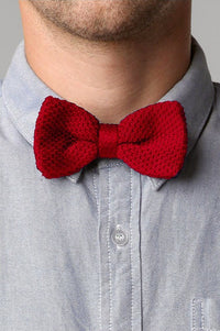Bow Tie - Knit Bow Tie Red